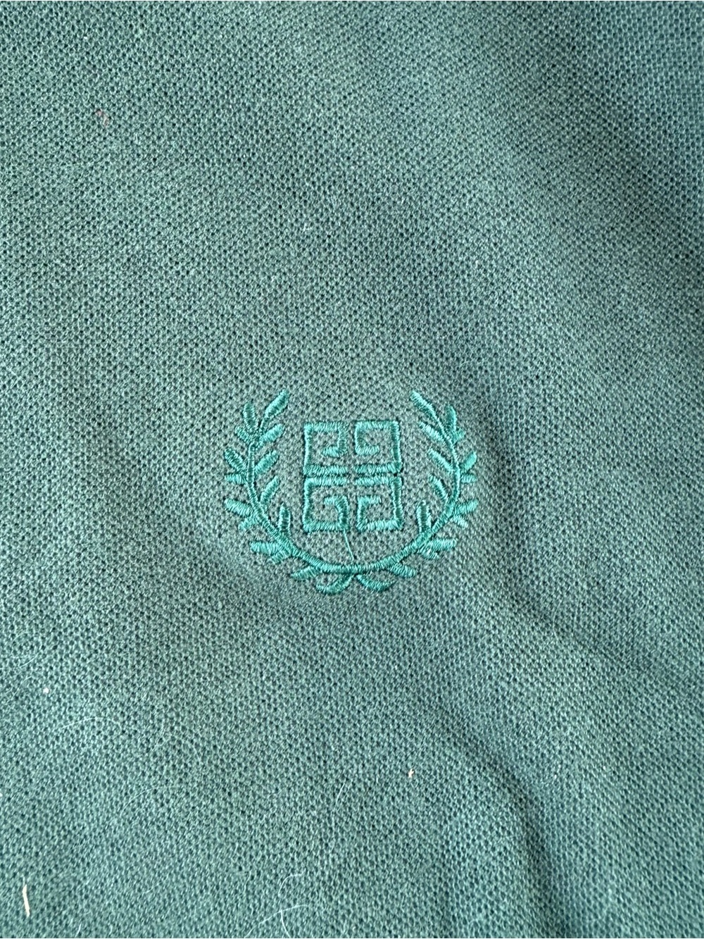 Vintage 90s activewear givenchy green polo tee tshirt top - Picture 2 of 5